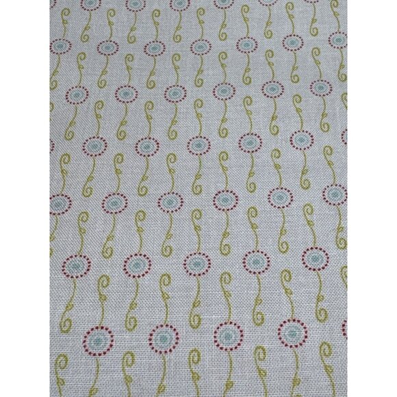 Whimsical Dotted Floral Cotton Quilting Fabric 1/2 yard Soft Pastel Geometric De - Picture 11 of 12